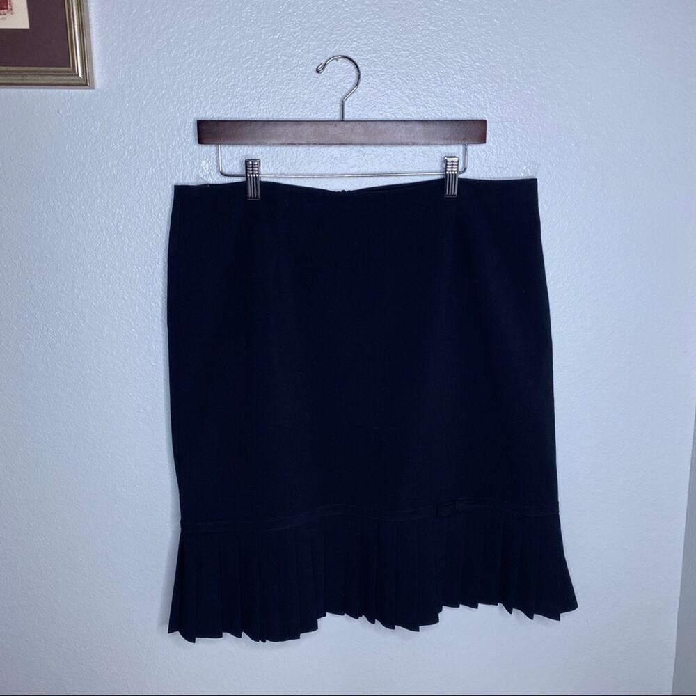 AB Studio Black Pleats Dress Skirt Size 14